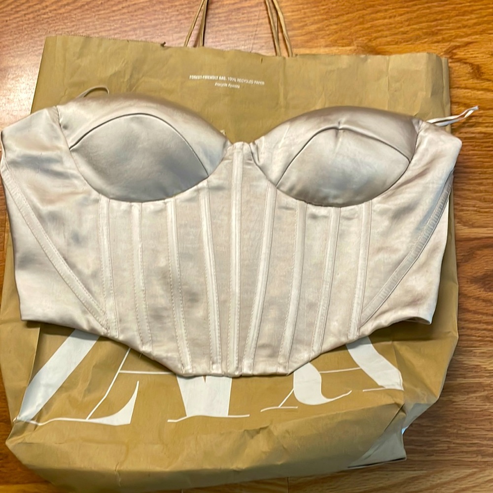 Satin Beige corset *NEW, never worn.
